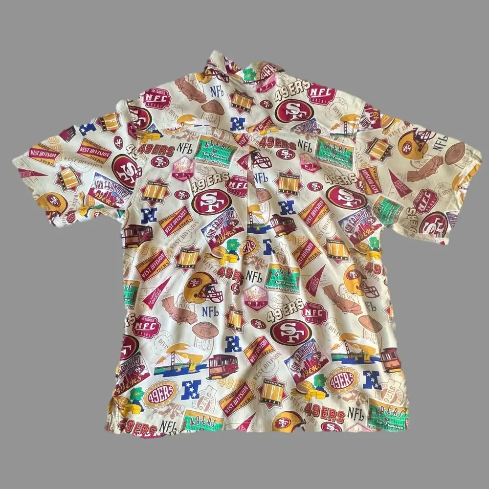 San Francisco Forty Niners NFL Hawaiian Style Shirt - Picture 2 of 9